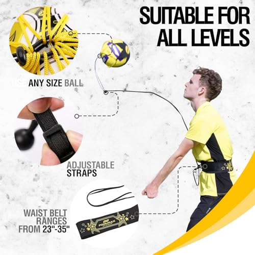 Solo Volleyball Training Equipment Aid, Improve Serving, Setting & Spiking Skills, for Beginners and Pro
