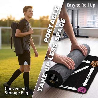 Britimes Soccer Training Mat Football Footstep Training Mat 35 * 24 in - color: Colorful