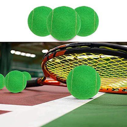URBEST Tennis Ball 12 Packs Training Tennis Balls Practice Balls for Novice Player, Pet Dog Playing Balls with Mesh Carry Bag - color: Dark Green