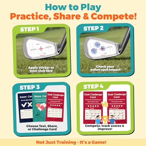 No-Residue Golf Impact Tape – 2026 Innovative High-Resolution Strike Stickers – Instant Swing Feedback, Fun & Effective Practice, Training Gift for Beginners & Pros - style: 150PC-Right-Handed Stickers