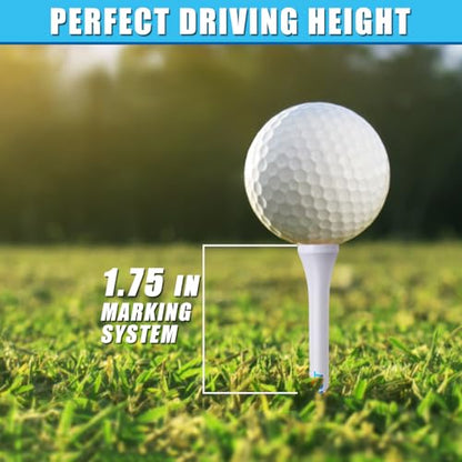 Premium Golf Tees Choose Between 200 Count or 120 Count, Professional Marking System Golf Tees 3-1/4 Inch, Reduce Friction Side Spin More Stable Golf Tees - color: 200 Pack Wood Tees - Stripe