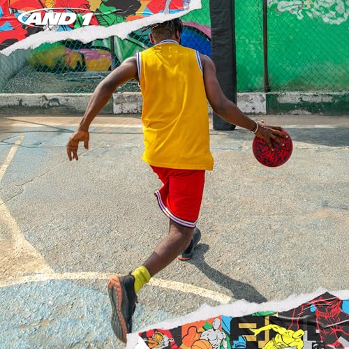 AND1 Street Ink Rubber Basketball: Official Regulation Size 7 (29.5 inches) Rubber Basketball - Deep Channel Construction Streetball, Made for Indoor Outdoor