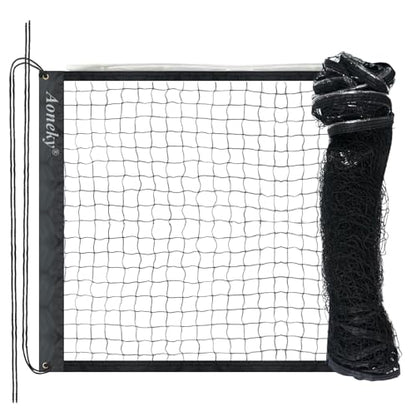Aoneky 20ft LED Light Up Volleyball Net, Portable Glow in Dark Net for Beach Pool Party, Night Backyard Games, Water Volleyball with 4 Tie Ropes (Poles & Batteries Not Included)