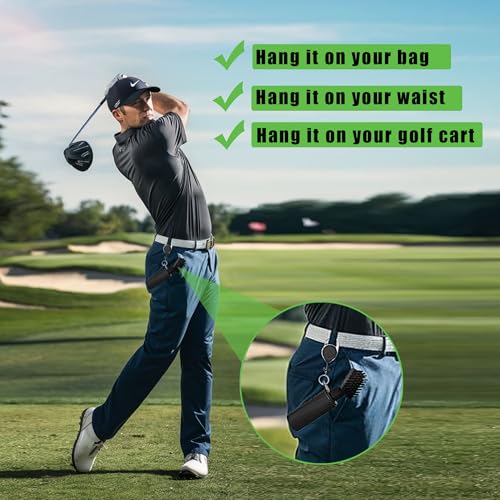 3 Pack Golf Towel with Golf Club Brush Cleaner Set with Water Bottle –Golf Accessories Gift Set for Men & Women, Cleaning Kit for Clubs & Balls Cleaning Brush Tools Gifts for Golfers