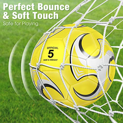 Supervitae 12 Pack Soccer Balls for Teen Adult Bulk Deflated Soccer Balls with Pump Outdoor and Indoor Training Practice Football for Back to School Sports Game Birthday Gift Party - size: Size 4