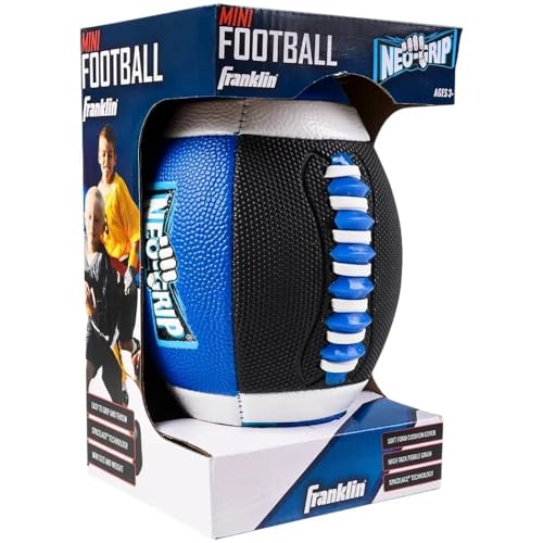 Franklin Sports Mini Sponge Foam Football - Grip-Tech Youth Football with Sift and Tacky, Easy Grip Cover - Perfect for Small Kids
