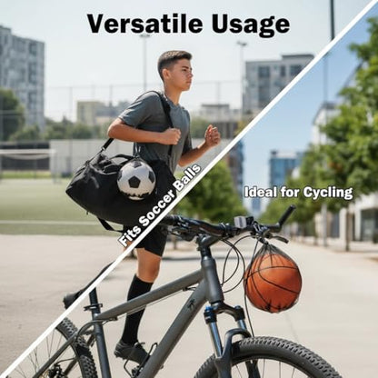 2-3-4 Pack Single Ball Bag for Basketball Soccer Volleyball,12x10 Inch Mesh Storage with Zipper Pocket,Portable Adjustable Drawstring Ball Bag with Hanging Clip Fits Most Backpacks - color: Black-2P