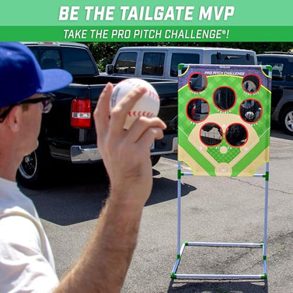 GoSports Football & Baseball Toss Games Available in Football Red Zone Challenge or Baseball Pro Pitch Challenge Choose Between Backyard Toss or Door Hang Targets - style: Baseball Toss