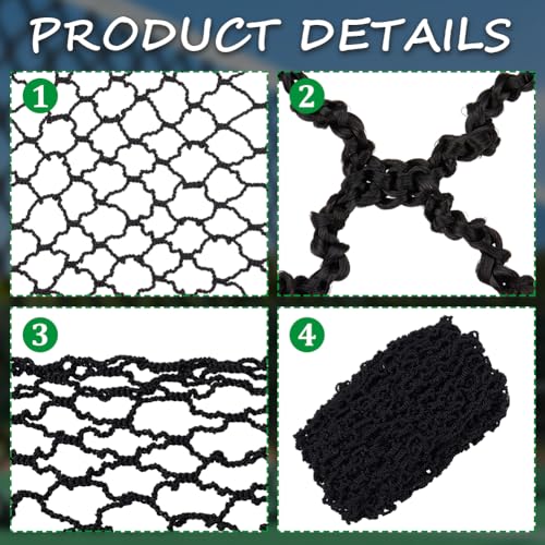 CREATCABIN Volleyball Replacement Net Heavy Duty Portable Polyester Volleyball Nets Reinforced Side Tapes for Backyard Sports Golf Tennis Baseball Noctball Court Beach Pool Park Black 39.37 Inch