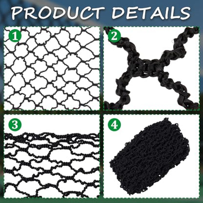 CREATCABIN Volleyball Replacement Net Heavy Duty Portable Polyester Volleyball Nets Reinforced Side Tapes for Backyard Sports Golf Tennis Baseball Noctball Court Beach Pool Park Black 39.37 Inch
