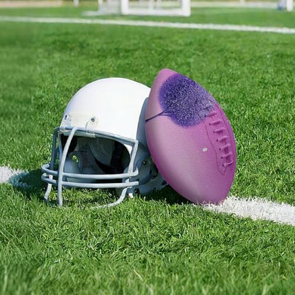 American Football, Official Size 11.9 x 7.3 Inch, Premium Composite Leather High-Grip Ball with Pro-Style Lacing, Unique Prints for Training, Games & Gifts - color: Pink Sky Purple Tree