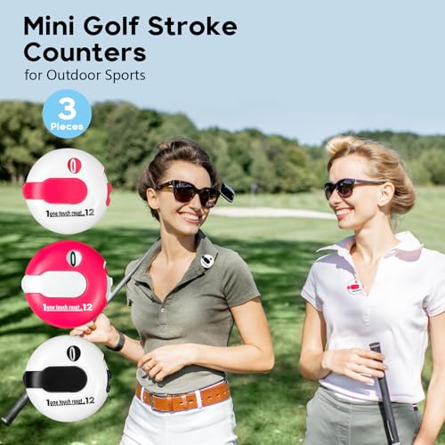 1.2" Mini Golf Score Counter for Women - Compact Stroke Tracker (12-Shot Capacity) | Glove-Friendly Scoring Keeper