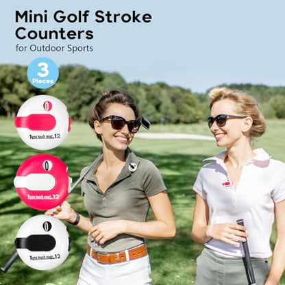 1.2" Mini Golf Score Counter for Women - Compact Stroke Tracker (12-Shot Capacity) | Glove-Friendly Scoring Keeper