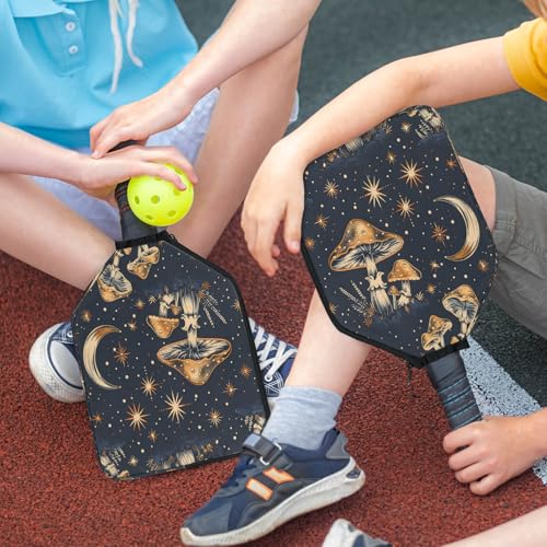 Pickleball Paddle Cover with Pockets and Handle Strap, Racket Sleeve and Ball Holder Organizer, 1 Pcs - color: white