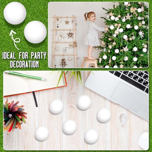 BBTO 300 Pcs 40 mm White Bulk Table Tennis Balls for Christmas Party Supplies Indoor Outdoor Games Entertainment Arts Crafts Activities