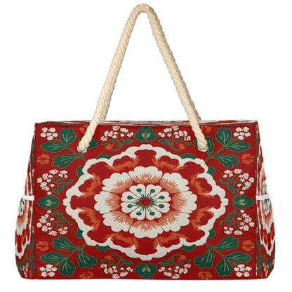 Beach Bag Waterproof Sand-proof Canvas Tote Lightweight Shoulder Bag Suitable for Family outdoor travel - color: B2