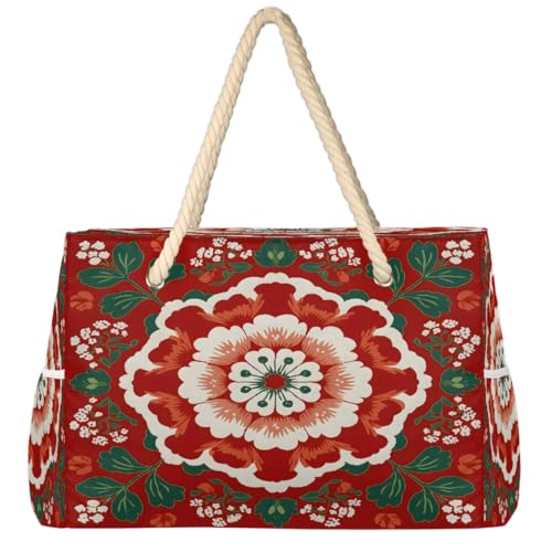 Beach Bag Waterproof Sand-proof Canvas Tote Lightweight Shoulder Bag Suitable for Family outdoor travel - color: B2