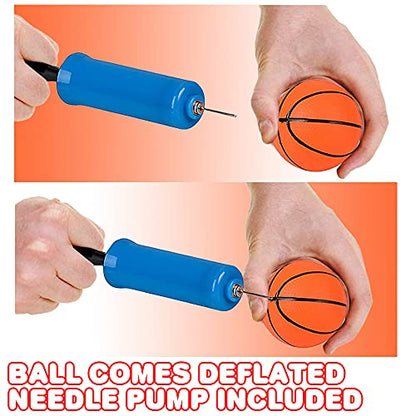 ArtCreativity Mini Basketball Hoop Trash Can Set, Includes Clip-On Hoop with Backboard, Inflatable Ball and Pump, Fun Basketball Stocking Stuffers for Kids, Office Toys for Adults, Classroom Games