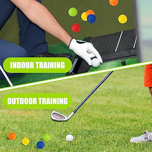 REHALY 108 Pcs Foam Golf Practice Balls Bulk, Realistic Feel Flight Training Balls, Soft Foam Golf Balls for Backyards Swing Practice Driving Range Indoor Outdoor Training