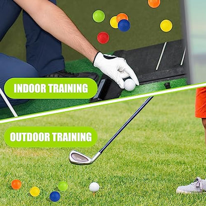 REHALY 108 Pcs Foam Golf Practice Balls Bulk, Realistic Feel Flight Training Balls, Soft Foam Golf Balls for Backyards Swing Practice Driving Range Indoor Outdoor Training