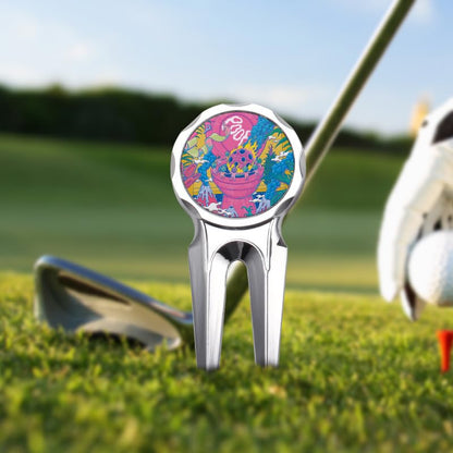 30pieces Sublimation Blank Golf Fork Divot Repair Tool Divot Tool and Ball Marker, DIY Heat Transfer Print Gift Ideas Golf Fork Multitool for Men Golfers