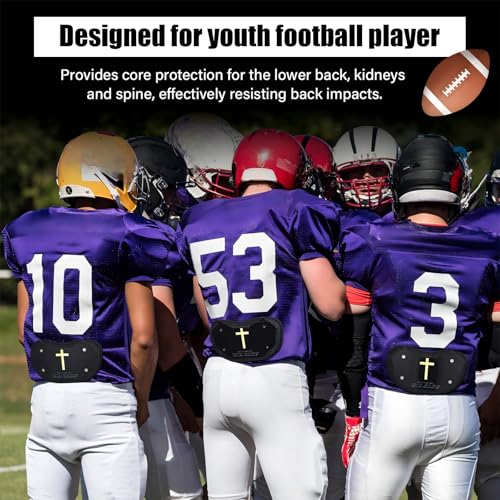 Civaner Football Back Plate Sport Lower Back Pads for Football Players Rear Protector for Youth - style: Cross Style
