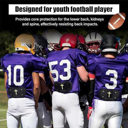 Civaner Football Back Plate Sport Lower Back Pads for Football Players Rear Protector for Youth - style: Cross Style