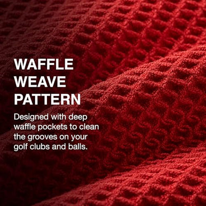 Ghost Golf Magnetic Towel (Greenside) - Premium Ultra-Absorbent Microfiber Golf Towel with Magnet for Golf Carts or Clubs - 18" x 18" Golfing Gear - Waffle Weave Pattern (Snow Camo) - color: Snow Camo