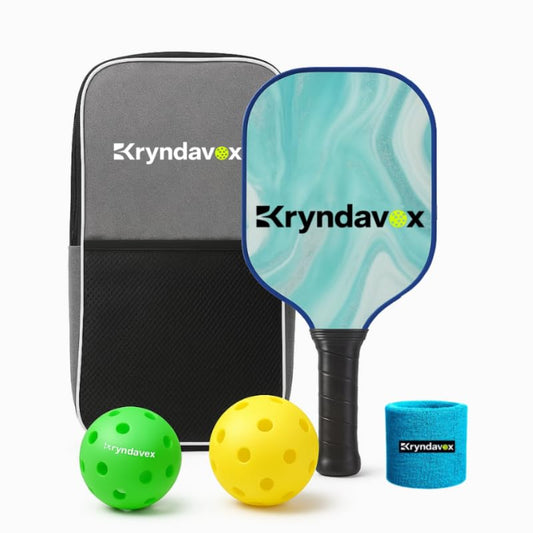 Kryndavox Pickleball Paddle Set of 1，USAPA Approved Carbon Fiber/Fiberglass Pickleball Racket for Men and Women - color: Fiberglass