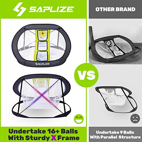 SAPLIZE Golf Chipping Net for Backyard Practice – Improve Accuracy & Distance Control, Foldable Golf Training Aid for Indoor Outdoor Use, Multi Target Practice Net for All Skill Levels