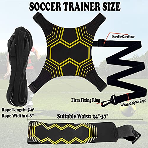 Taeku Soccer Trainer Adjustable Football Kick Training Equipment Control Skills Waist Practice Belt Volleyball Rugby Trainer Aid Universal Fits Size 3, 4, 5 Footballs for Kids Teens - color: 4 Gurte