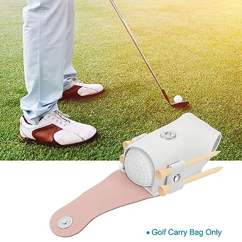 PATIKIL Golf Ball Waist Bag, Golf Ball Carry Pouch with Tee Holder, Buckle, Clip for Women Men Belt Golf Storage - color: Pink