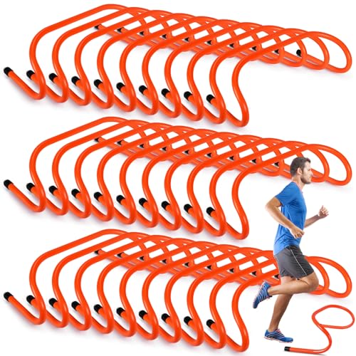 Wettarn 30 Pcs 6" Speed Agility Training Hurdles Plyometric Practice Agility Hurdle for Kids, Athletes, Basketball, Baseball, Soccer, Football Indoor Outdoor Sports Equipment - color: Orange