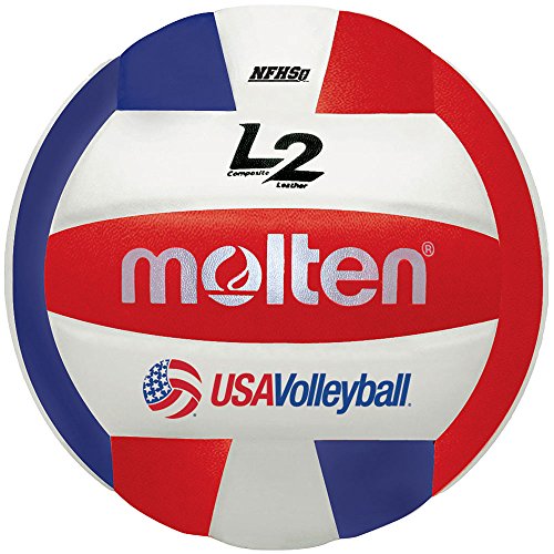 Molten L2 Volleyball, NFHS Approved - color: Red/White/Blue