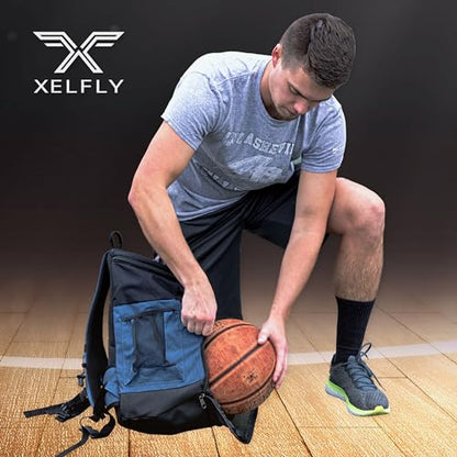 Xelfly Basketball Backpack with Ball Compartment