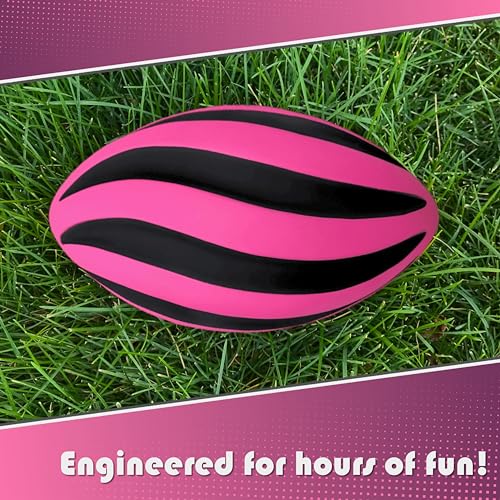 Spiral Foam Football - Soft Foam Football for Kids - 9 Inches - American Football - 1 Each - color: Pink/Black