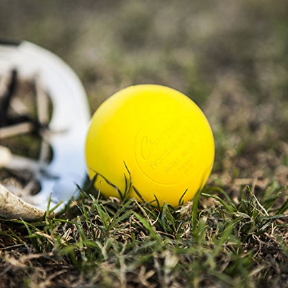 Champion Sports Lacrosse Balls Bucket - 36 Count NCAA & NFHS Certified Regulation Training & Game Balls - Yellow - color: Yellow