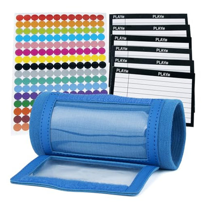 TOPTIE Custom Football Wristband with QB Playbook, Color Printing Wrist Coach Armband for Tennis Soccer