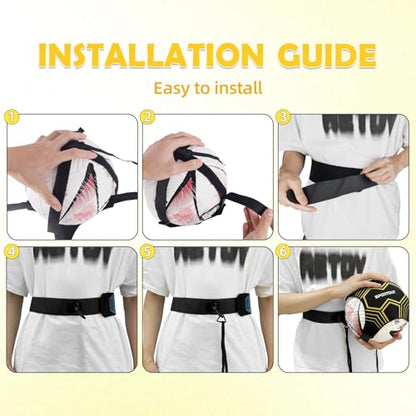 Sportout Volleyball/Soccer Training Equipment, Solo Trainer, Adjustable Waist Belt for Kids & Adults - color: Yellow
