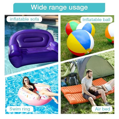 Electric Air Pump,Portable Quick-Fill Air Pump, Air Mattress Pump with 3 Nozzles for Inflatable Boat, Air Mattress Beds,Swimming Ring.Compatible with Home and car Adapter by Inscool (110V AC/12V DC)