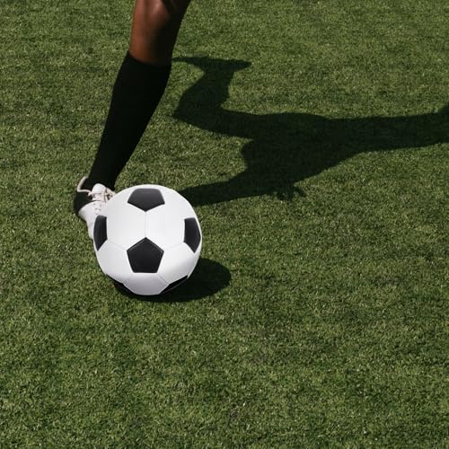 Size 5 Training Soccer Ball for Youth and Adults, Pu Leather Machine-Stitched Football, Wear-Resistant Outdoor Soccer Ball for Team Practice and Matches