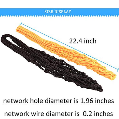 Basketball Net Bag Soccer Football Mesh Storage Sports Ball Holder Nylon Carry Bag Durable Single Ball Carrier 2 Pack Black Fit Ball 3 4 5 - color: black