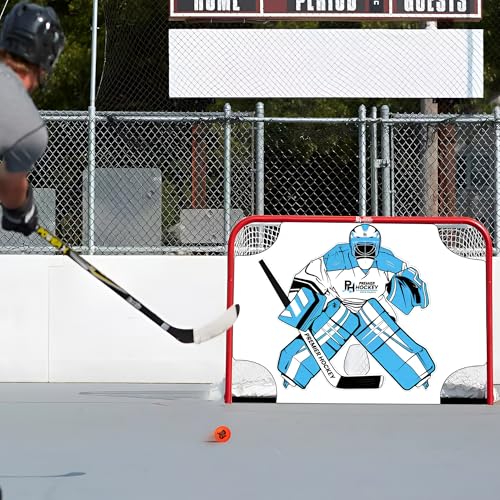 Street Hockey Goal & Shooter Tutor – Portable Hockey Net for Indoor & Outdoor Use – Hockey Training Equipment