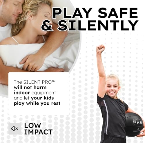 Silent Basketball – Black Mamba – Size 7 (29.5") – Quiet Indoor Dribbling – Premium Foam Basketball, Exact Shape – Certified Child Safe – Soundless, Noiseless Indoor Play - style: Premium Series