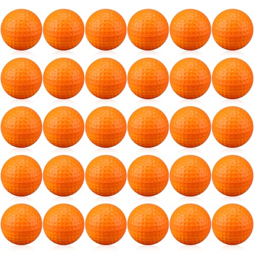 30 Pcs Foam Golf Practice Balls Soft Foam Balls for Golf Practice Realistic Feel and Flight Sport Training - color: Orange