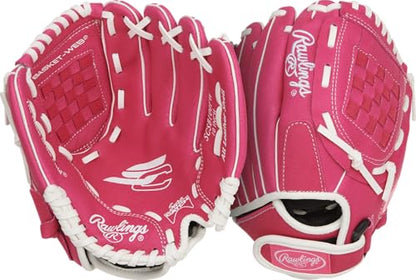 Rawlings | Sure Catch Series Youth Softball Glove - color: Pink / White, size: 10"