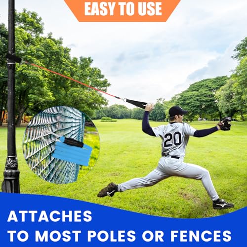 Davllin Baseball Resistance Trainer,Training Aid for Baseball Softball Pitchers,Interchangeable Grips to Build Arm Strength,Arm Bands for Baseball Players,Baseball Throwing Trainer,Great to Warm-Up
