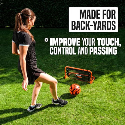 Flick Urban Mini Wall Soccer Rebounder - Portable Football Rebounder Net - Soccer Training Equipment Designed to Improve Your Soccer Training with Multi-Sport Functionality - 66cm x 31cm