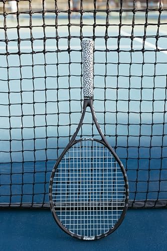 Funky Ace - Patterned Tennis Racket/Pickleball Paddle Overgrip - Non-Slip, Quick Dry, Pre-Cut - Performance Grip Tape - Adjustable Length Pickleball Overgrip Tape - color: Fancy Footwork - Gray