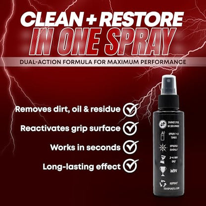 Advanced Grip Spray Elite Sticky Spray for Football Gloves, Basketball Shoes, Golf & Baseball Pro Bat Tack & Stick Grip for Max Traction Long-Lasting Pine Tar Alternative 4 OZ